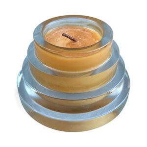 Vintage Ralph Lauren Large Tiered Crystal Votive Candle Holder - Art Deco